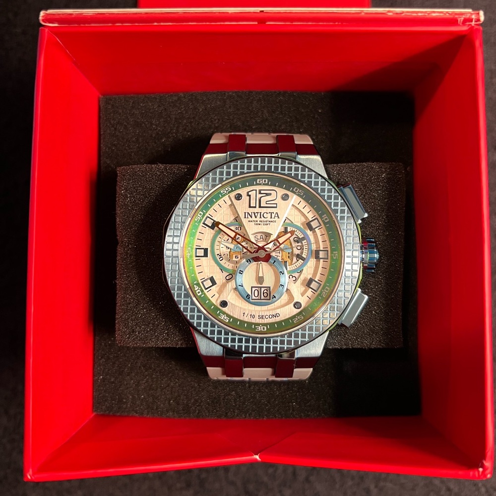 Invicta Speedway Swiss Ronda5050.C Men's Watch-52mm Iridescent&Grey(NWT) Rare!!!